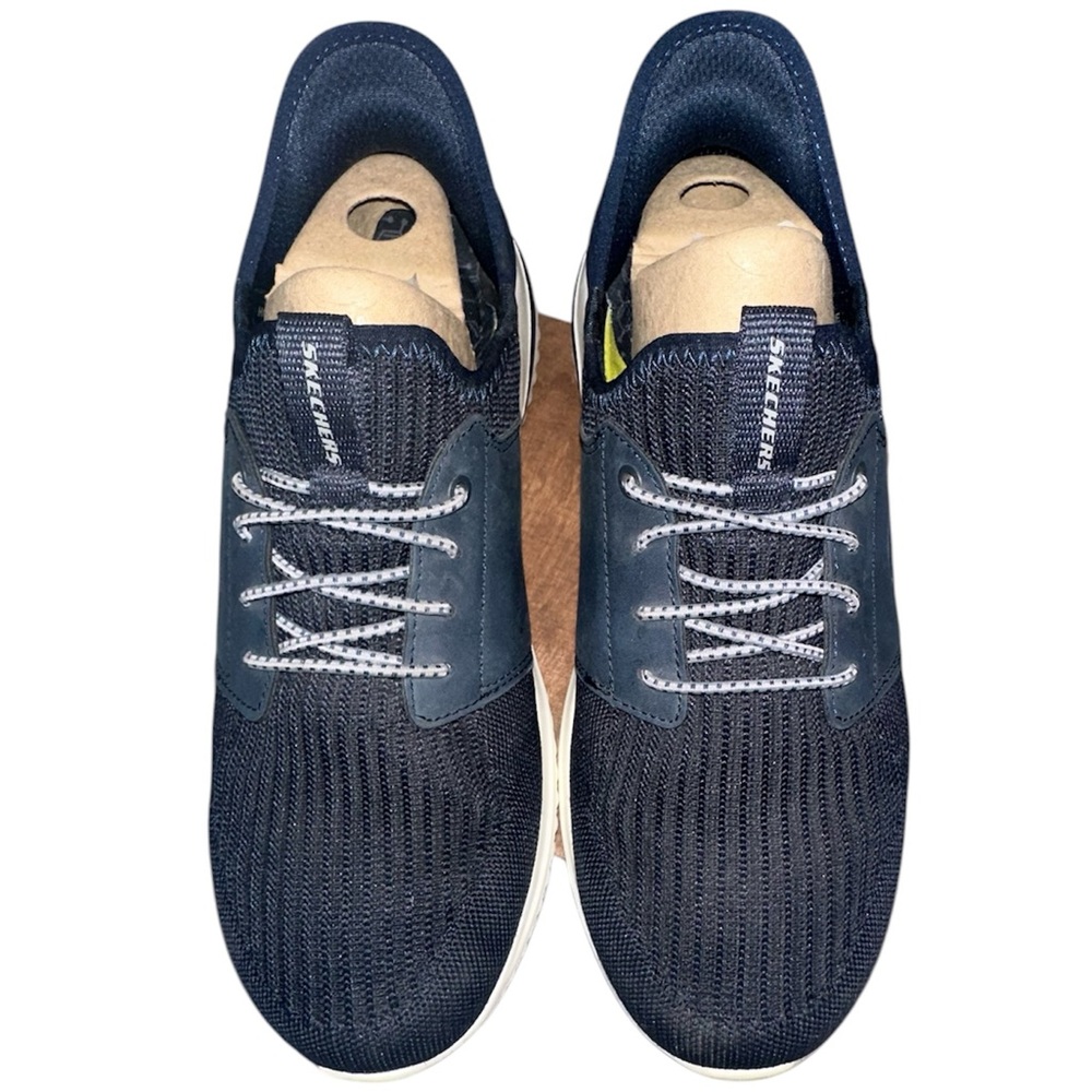 Skechers • USA Men’s Delson 3.0 Mooney Knitted Bungee Lace Slip On • Size 9 - Picture 2 of 6